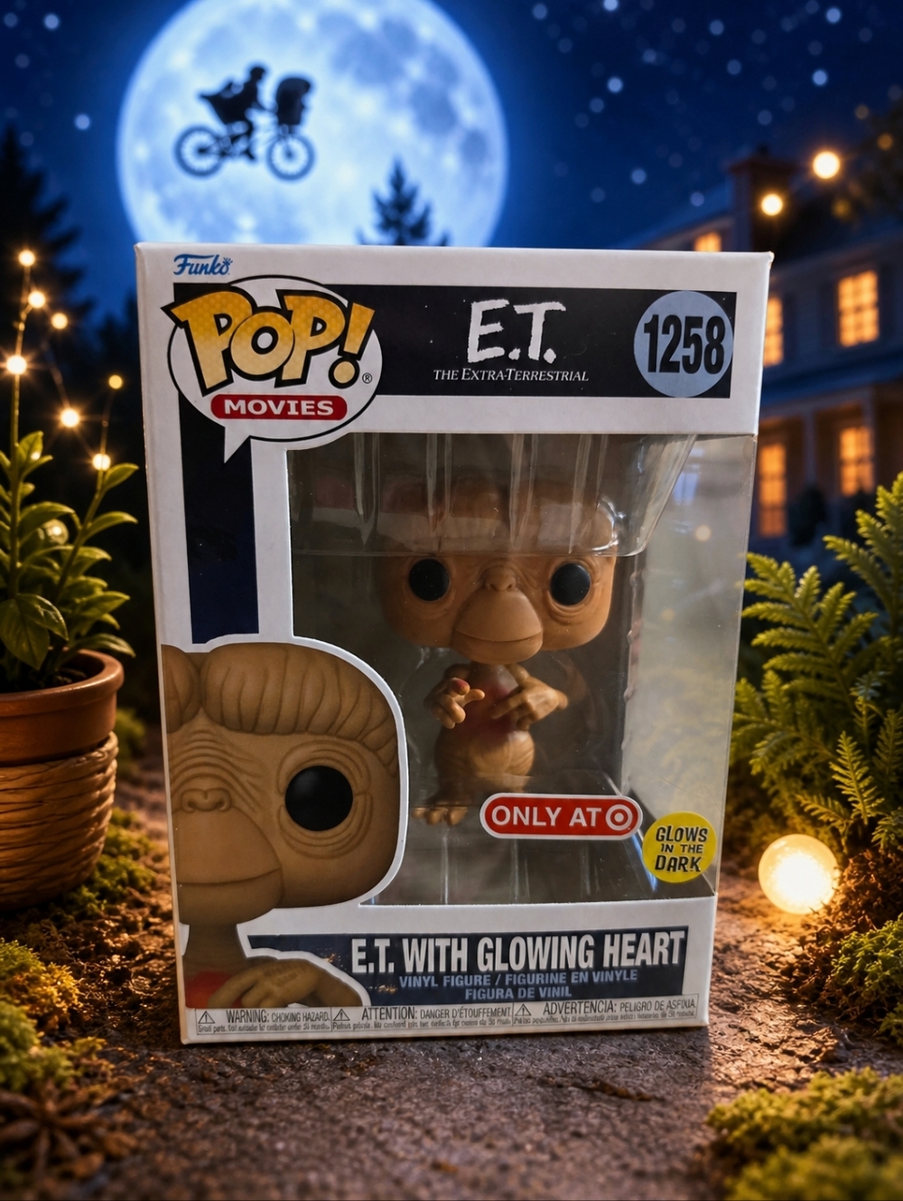 Funko Pop! Movies E.T. #1258 Glow in the Dark Heart Target Exclusive NIB